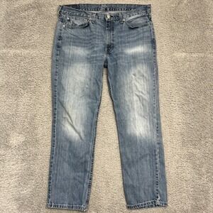 Levis 514 Jeans Mens 36x30 Blue Straight Fit Light Wash Denim Casual Formal